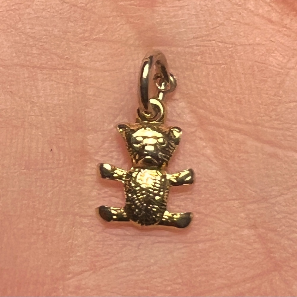 Mini Gold Teddy Bear Charm